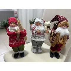 ARTHOMETEXTIL - Set muñecos de navidad papá noel X3 miden 30 cms