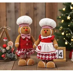 ARTHOMETEXTIL - Set muñecos de navidad X2 miden 46 cms