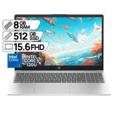 HP - Portátil 15 Intel Core 5 CI5 120U 8GB RAM SSD 512GB 15.6