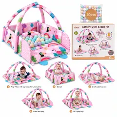 BRITOCHET - Gimnasio Bebé 5en1 Musical Con Piscina 30 Pelotas Ref 668-75