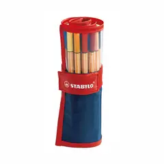 STABILO - Plumígrafo Point 88 Estuche Enrollable - 25 ud