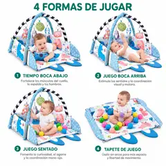 BRITOCHET - Gimnasio Bebé 5en1 Musical Con Piscina Y 30 Pelotas