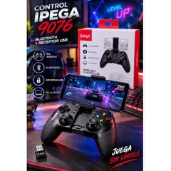 GENERICO - Control de videojuegos para celular Ipega PG-9076 Bluetooth y receptor USB