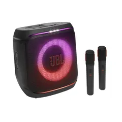 JBL - Parlante PartyBox Encore 2 Karaoke con 2 Microfonos AI Sound Boost Negro