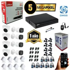 DAHUA - KIT CAMARAS DE SEGURIDAD 5MP DVR 8 CH + 8 CAMARAS