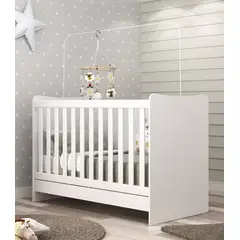 ZER - CUNA MULTIFUNCIONAL 4 EN 1 ARCÁNGEL BLANCA MDP 15MM CUNA SOFÁ MINI CAMA ESCRITORIO COLCHÓN 130X60CM