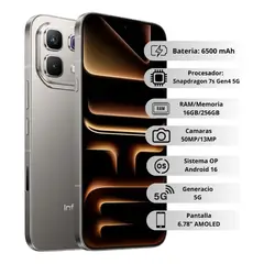 INFINIX - Celular Note 60 Pro 5G / 256GB / 8GB+8GB Virtuales