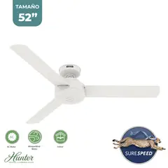HUNTER - Ventilador de Techo Presto Blanco