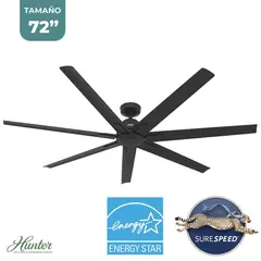 HUNTER - Ventilador de Techo Downtown 72'' Gris