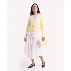 SEVEN SEVEN - Saco Cardigan De Botonadura Frontal Para Mujer Amarillo