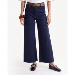 SEVEN SEVEN - Jean Retro Tiro Alto Con Stretch Para Mujer Azul