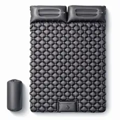 GENERICO - Colchón Inflable Doble 190x120 cm Con Bomba Integrada Para Camping