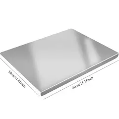 AMERICAN GENERICS - Tabla de Acero Inoxidable Antideslizante 40 x 30 cm para Cocina