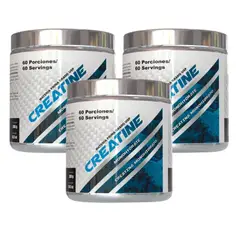 INTERLIGHT - Creatina Pura 300gr - Fuerza y rendimiento deportivo x3