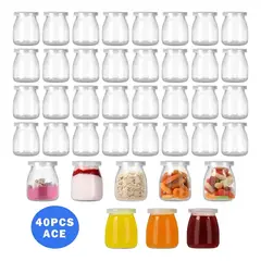 U BUY - Ace 40 Vasos Vidrio Con Tapa