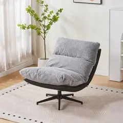 RTA DESIGN - Poltrona Giratoria Marsella, Negro y Gris, Con Diseño Moderno