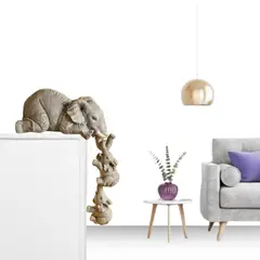 GENERICO - Elefantes Decorativos para Repisa y Borde de Mesa Set x3