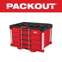 MILWAUKEE - CAJA DE HERRAMIENTAS DE 4 CAJONES PACKOUT