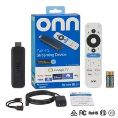 GENERICO - Full HD ONN: Convertidor Smart TV Onn Full HD Google TV con Control por Voz