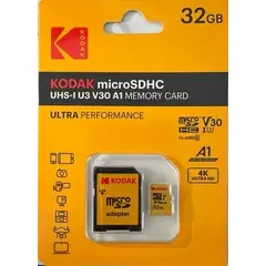KODAK - Tarjeta de Memoria MicroSDHC 32GB UHS-I U3 V30 A1