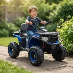 BEBESUNITA - Cuatrimoto Electrica Niño-niña 4x4 Llanta Goma Usb 12v 8años