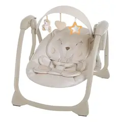 MASTER - Silla Columpio Mecedora Eléctrica Para Bebé Diseño Oso, Mastela