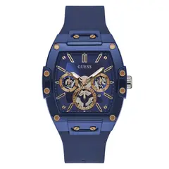 GUESS - Reloj Hombre Phoenix. Relojes Silicona Azul GW0203G7