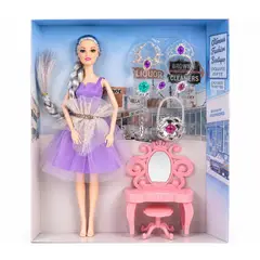 AMERICAN GENERICS - Muñeca con Accesorios y Tocador para Niñas