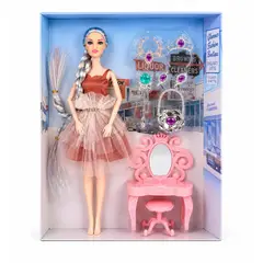 AMERICAN GENERICS - Muñeca con Accesorios y Tocador para Niñas