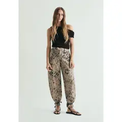 SCALPERS - Pantalón Lino Ballon 66314LIGHTKHAKI Multicolor Mujer