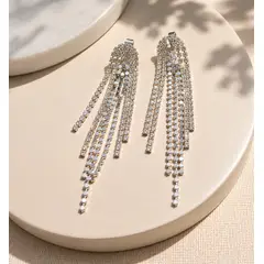 AMORINO JEWELRY - Aretes Brilli en Bronce con Baño de Plata Ley 925