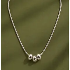 AMORINO JEWELRY - Cadena Balin Grado en Bronce con baño en Plata Ley 925