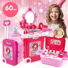 AMERICAN GENERICS - Juguete Maleta de Belleza 3 en 1 Princesa con Luces y Sonido