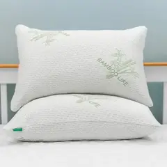 TECNOHOGAR JS - Almohada Suave Ortopedica Cojin Bamboo Premium Suave