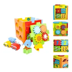 GENERICO - Cubo Didactico Encastre Juguete Enseña Niños Figuras Colores