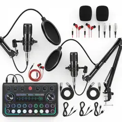 U BUY - Kit De Micrófono Y Tarjeta De Sonido