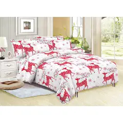 SIRENITAS - Juego de sabanas cama Sencilla Semi Doble Queen King Lindo Renos Rojos