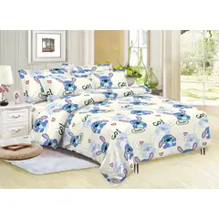 SIRENITAS - Juego de sabanas cama Sencilla Semi Doble Queen King Lindo Stitch Go!