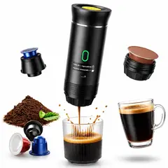 POWER - CAFETERA ESPRESSO PORTATIL TV RECARGABEL CAPSULAS 60ML