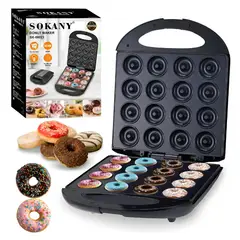 SOKANY - Mini Máquina Para Hacer Donas Y Rosquillas, 16 Agujeros