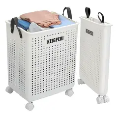 U BUY - Cesta De Ropa Plegable Cesta De Ropa Con Ruedas