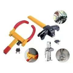 AUDOTO - Pack Traba Rueda Auto Tranca Volante Pedal Volante Antirrobo