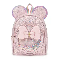 GENERICO - Mochila Morral Brillante Niña Diseño Orejas Lentejuelas