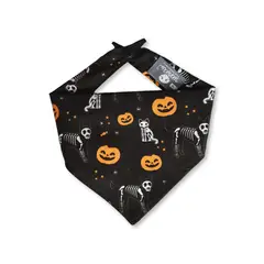 WAWAW - Pañoleta M negra perritos calabazas Halloween 2026