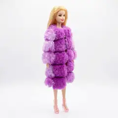 GENERICO - Muñeca Fashion Girls Beauty Con Abrigo Peluche Y Botines