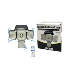 GENERICO - Reflector Led Panel Solar Con 4 Cabezas Y Sensor Lf-1765a