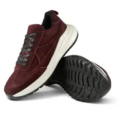 VIAR - Tenis Cuero Hombre Vinotinto Camba01