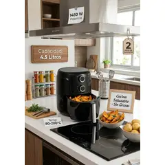 KALLEY - AIR FRYER 4,5 LITROS POTENCIA 1450W K-MAF45