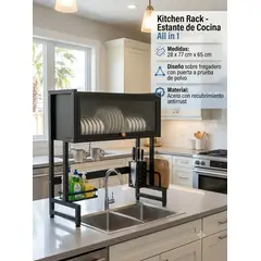 GENERICO - Estante Escurridor de Platos un nivel Para Colocar Sobre el Fregadero.