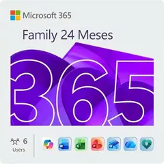 MICROSOFT - Office 365 Familia 24 Meses - 6 Usuarios 6TB OneDrive 30 Dispositivos